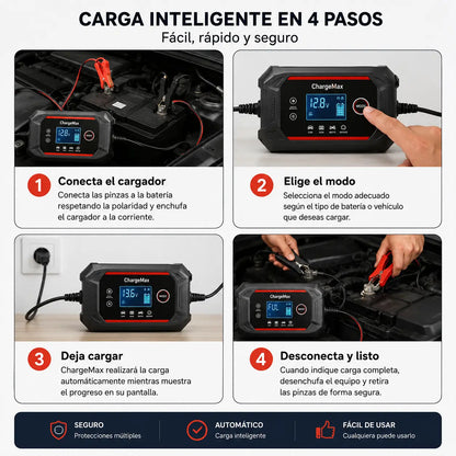 Cargador inteligente de batería de auto
