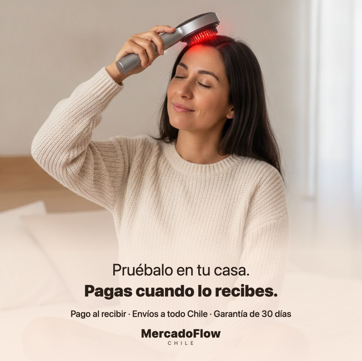 Cepillo Masajeador Cabello Terapia Luz