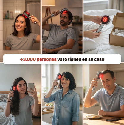 Cepillo Masajeador Cabello Terapia Luz