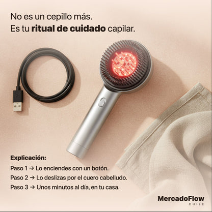 Cepillo Masajeador Cabello Terapia Luz